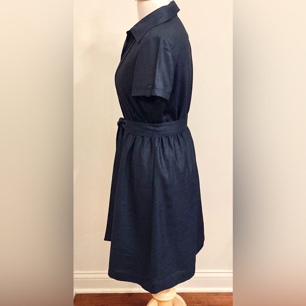 Leilian Original Japan Blue SZ 8 Elegant Quiet Luxury Minimalist Chic Dress - Picture 8 of 15
